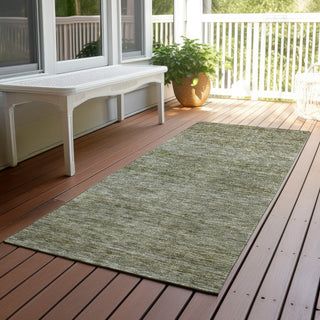 Dalyn Soft Essentials SE1 Sage Machine Washable Area Rug Runner Outdoor Lifestyle Image Feature