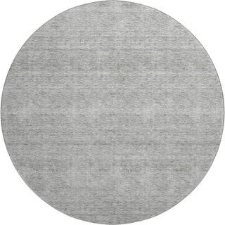Dalyn Soft Essentials SE1 Silver Machine Washable Area Rug Round Main Image