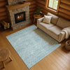 Dalyn Soft Essentials SE1 Sky Machine Washable Area Rug Lifestyle Image Feature