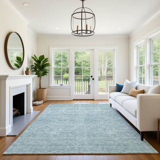 Dalyn Soft Essentials SE1 Sky Machine Washable Area Rug Lifestyle Image Feature