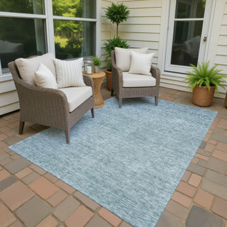Dalyn Soft Essentials SE1 Sky Machine Washable Area Rug Outdoor Lifestyle Image Feature