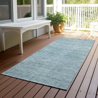 Dalyn Soft Essentials SE1 Sky Machine Washable Area Rug Runner Outdoor Lifestyle Image Feature