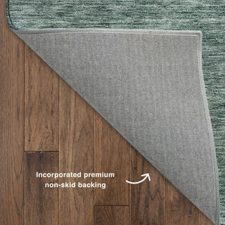 Dalyn Soft Essentials SE1 Teal Machine Washable Area Rug Backing Image