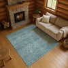 Dalyn Soft Essentials SE1 Teal Machine Washable Area Rug Lifestyle Image Feature