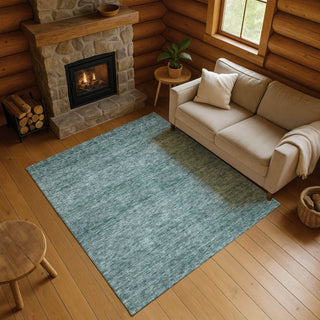 Dalyn Soft Essentials SE1 Teal Machine Washable Area Rug Lifestyle Image Feature