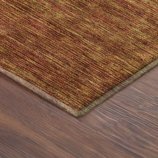 Dalyn Soft Essentials SE1 Terracotta Machine Washable Area Rug Corner Image
