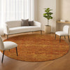 Dalyn Soft Essentials SE1 Terracotta Machine Washable Area Rug Round Lifestyle Image Feature