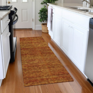 Dalyn Soft Essentials SE1 Terracotta Machine Washable Area Rug Runner Lifestyle Image Feature