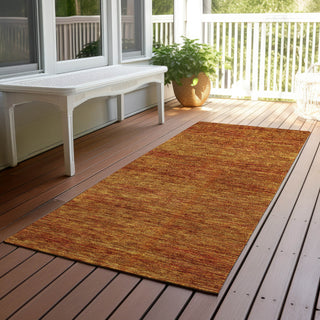 Dalyn Soft Essentials SE1 Terracotta Machine Washable Area Rug Runner Outdoor Lifestyle Image Feature