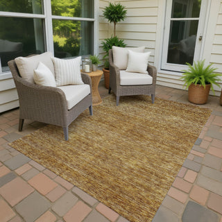 Dalyn Soft Essentials SE1 Walnut Machine Washable Area Rug Outdoor Lifestyle Image Feature
