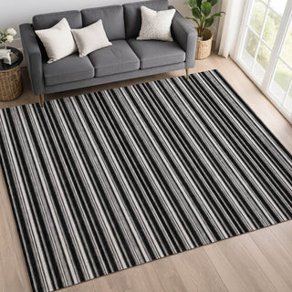 Dalyn Soft Essentials SE2 Black Machine Washable Area Rug Lifestyle Image Feature