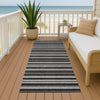 Dalyn Soft Essentials SE2 Black Machine Washable Area Rug Runner Outdoor Lifestyle Image Feature