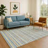 Dalyn Soft Essentials SE2 Blue Machine Washable Area Rug Lifestyle Image Feature
