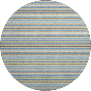 Dalyn Soft Essentials SE2 Blue Machine Washable Area Rug Round Main Image