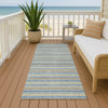 Dalyn Soft Essentials SE2 Blue Machine Washable Area Rug Runner Outdoor Lifestyle Image Feature