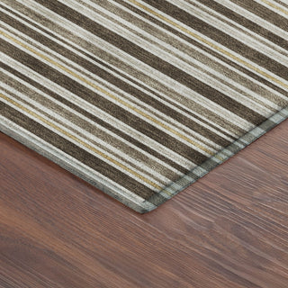 Dalyn Soft Essentials SE2 Chocolate Machine Washable Area Rug Corner Image