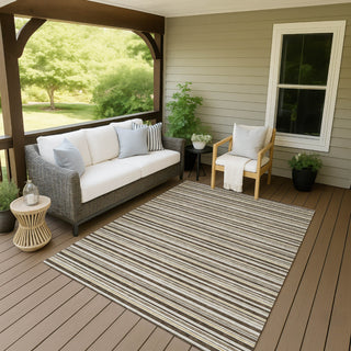 Dalyn Soft Essentials SE2 Chocolate Machine Washable Area Rug Outdoor Lifestyle Image Feature