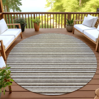 Dalyn Soft Essentials SE2 Chocolate Machine Washable Area Rug Round Outdoor Lifestyle Image Feature