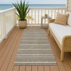 Dalyn Soft Essentials SE2 Chocolate Machine Washable Area Rug Runner Outdoor Lifestyle Image Feature