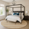 Dalyn Soft Essentials SE2 Copper Machine Washable Area Rug Round Lifestyle Image Feature