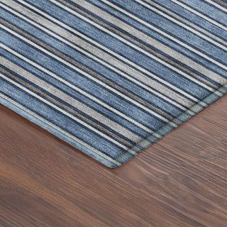 Dalyn Soft Essentials SE2 Denim Machine Washable Area Rug Corner Image