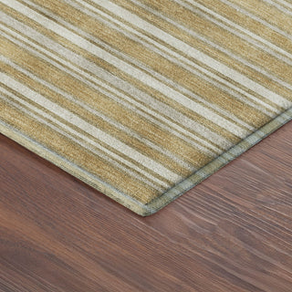 Dalyn Soft Essentials SE2 Gold Machine Washable Area Rug Corner Image