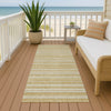 Dalyn Soft Essentials SE2 Gold Machine Washable Area Rug Runner Outdoor Lifestyle Image Feature