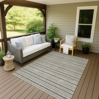 Dalyn Soft Essentials SE2 Granite Machine Washable Area Rug Outdoor Lifestyle Image Feature