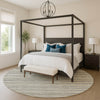 Dalyn Soft Essentials SE2 Granite Machine Washable Area Rug Round Lifestyle Image Feature