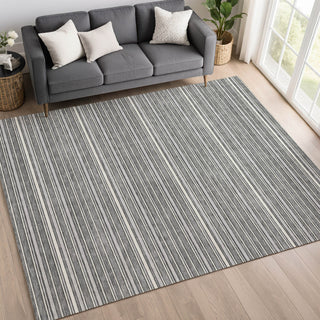 Dalyn Soft Essentials SE2 Gray Machine Washable Area Rug Lifestyle Image Feature