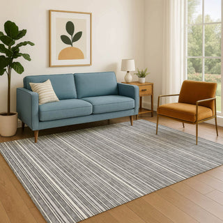 Dalyn Soft Essentials SE2 Gray Machine Washable Area Rug Lifestyle Image Feature