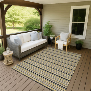 Dalyn Soft Essentials SE2 Honey Machine Washable Area Rug Outdoor Lifestyle Image Feature
