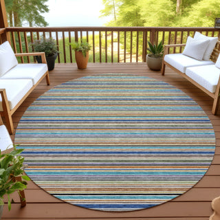 Dalyn Soft Essentials SE2 Jewel Machine Washable Area Rug Round Outdoor Lifestyle Image Feature