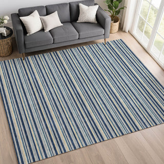 Dalyn Soft Essentials SE2 Navy Machine Washable Area Rug Lifestyle Image Feature