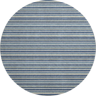 Dalyn Soft Essentials SE2 Navy Machine Washable Area Rug Round Main Image