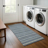 Dalyn Soft Essentials SE2 Navy Machine Washable Area Rug Runner Lifestyle Image Feature