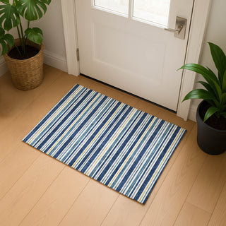 Dalyn Soft Essentials SE2 Navy Machine Washable Area Rug Scatter Lifestyle Image Feature