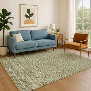 Dalyn Soft Essentials SE2 Olive Machine Washable Area Rug Lifestyle Image Feature
