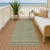 Dalyn Soft Essentials SE2 Olive Machine Washable Area Rug Runner Outdoor Lifestyle Image Feature