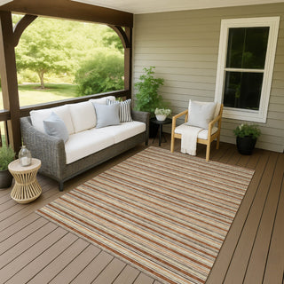 Dalyn Soft Essentials SE2 Paprika Machine Washable Area Rug Outdoor Lifestyle Image Feature