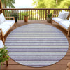 Dalyn Soft Essentials SE2 Plum Machine Washable Area Rug Round Outdoor Lifestyle Image Feature