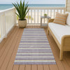 Dalyn Soft Essentials SE2 Plum Machine Washable Area Rug Runner Outdoor Lifestyle Image Feature