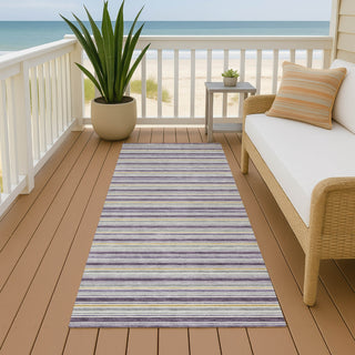 Dalyn Soft Essentials SE2 Plum Machine Washable Area Rug Runner Outdoor Lifestyle Image Feature