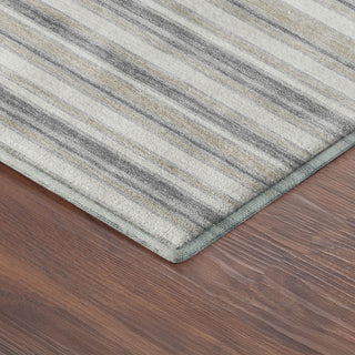 Dalyn Soft Essentials SE2 Silver Machine Washable Area Rug Corner Image
