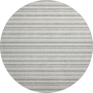 Dalyn Soft Essentials SE2 Silver Machine Washable Area Rug Round Main Image