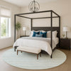 Dalyn Soft Essentials SE2 Sky Machine Washable Area Rug Round Lifestyle Image Feature