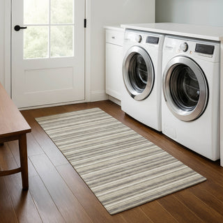 Dalyn Soft Essentials SE2 Taupe Machine Washable Area Rug Runner Lifestyle Image Feature