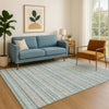 Dalyn Soft Essentials SE2 Teal Machine Washable Area Rug Lifestyle Image Feature
