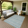 Dalyn Soft Essentials SE2 Teal Machine Washable Area Rug Outdoor Lifestyle Image Feature