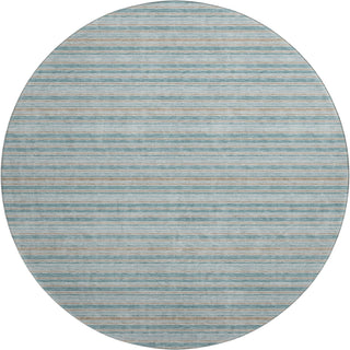 Dalyn Soft Essentials SE2 Teal Machine Washable Area Rug Round Main Image